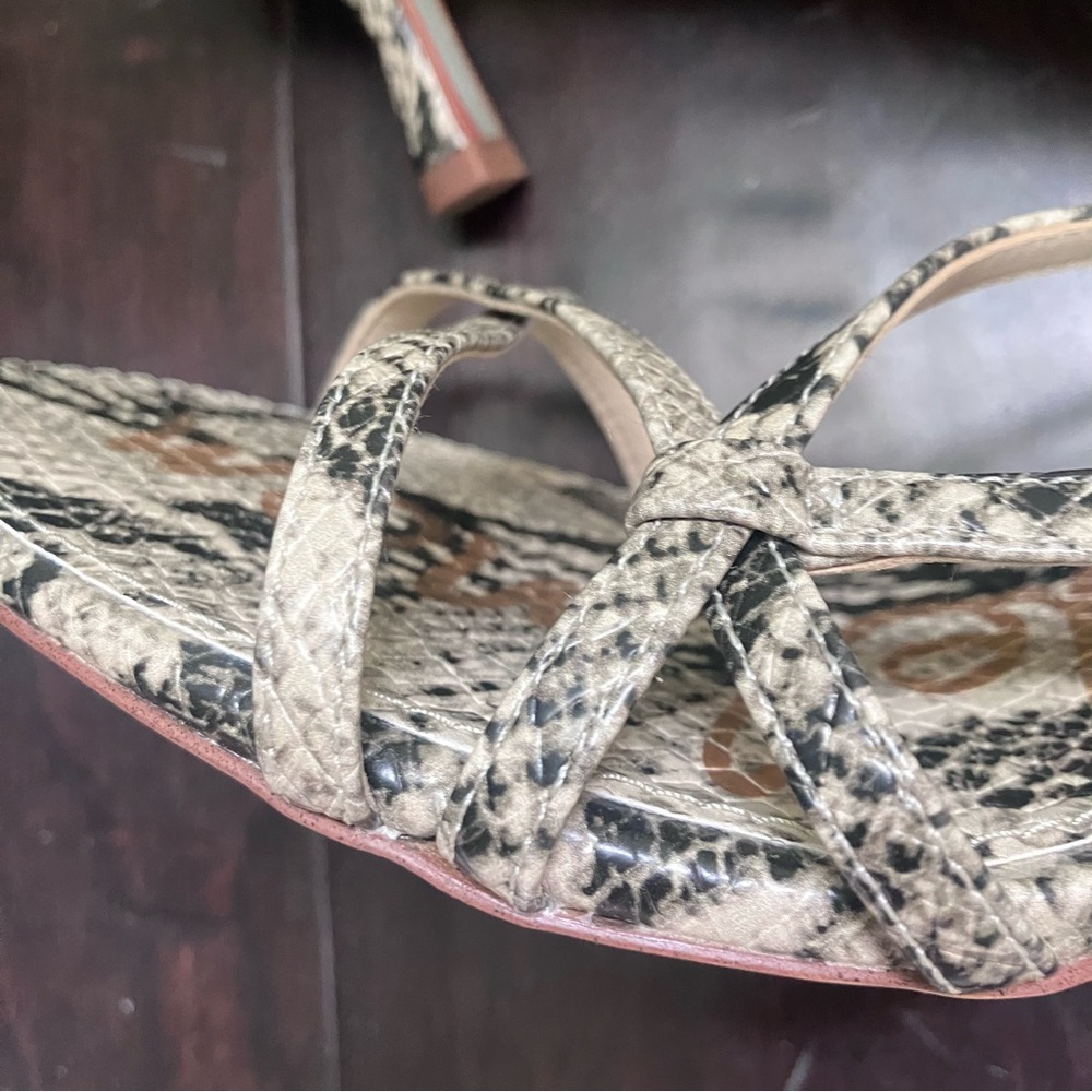 Strappy snakeskin Sam Edelman heels - Picture 13 of 14